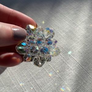 Crystal Necklace, Brooch & Earrings Set